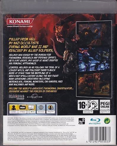 Hellboy The Science of Evil - PS3 - (B Grade) (Genbrug)
